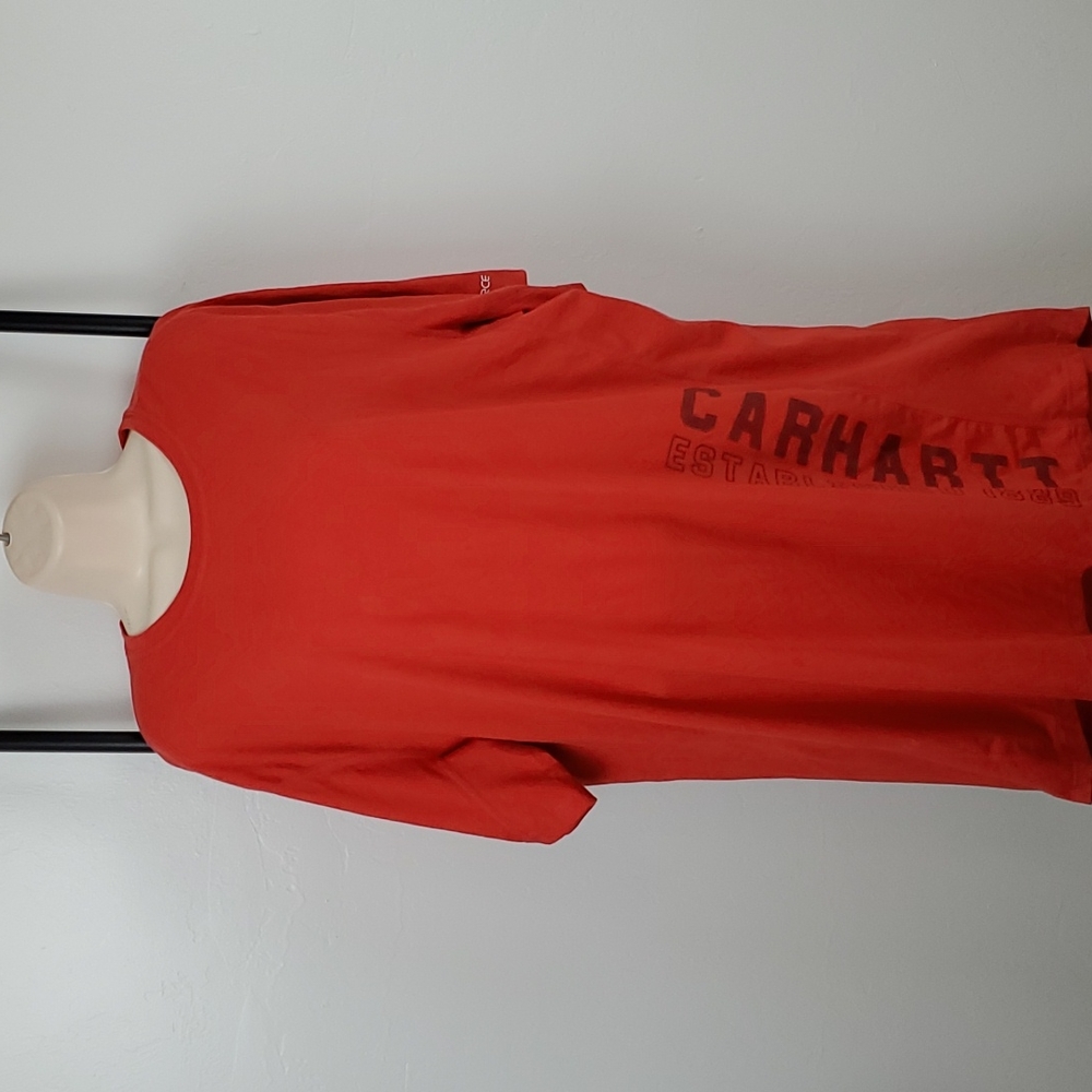 Carhartt Force Relaxed Fit Red Logo Workwear T-Shirt Men XL
